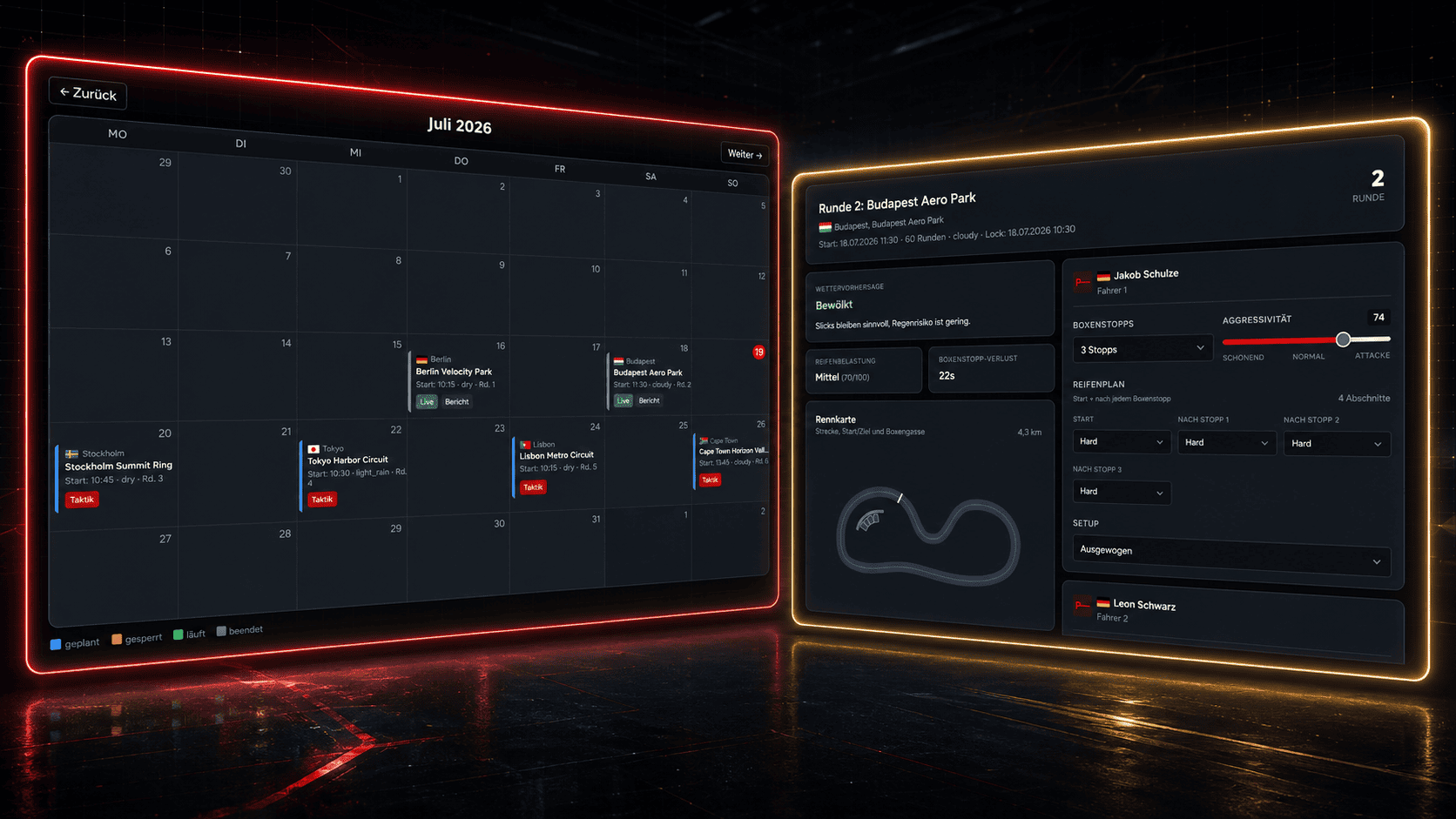 Nano Racing Rennkalender